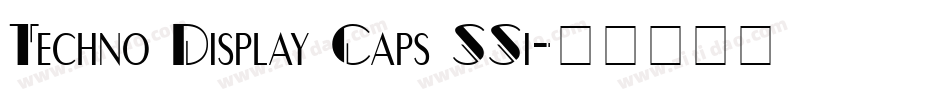 Techno Display Caps SSi字体转换